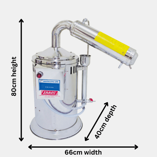 Water Distiller 8 Litres Per Hour, Model No JWD1 (Requires 25 Amp