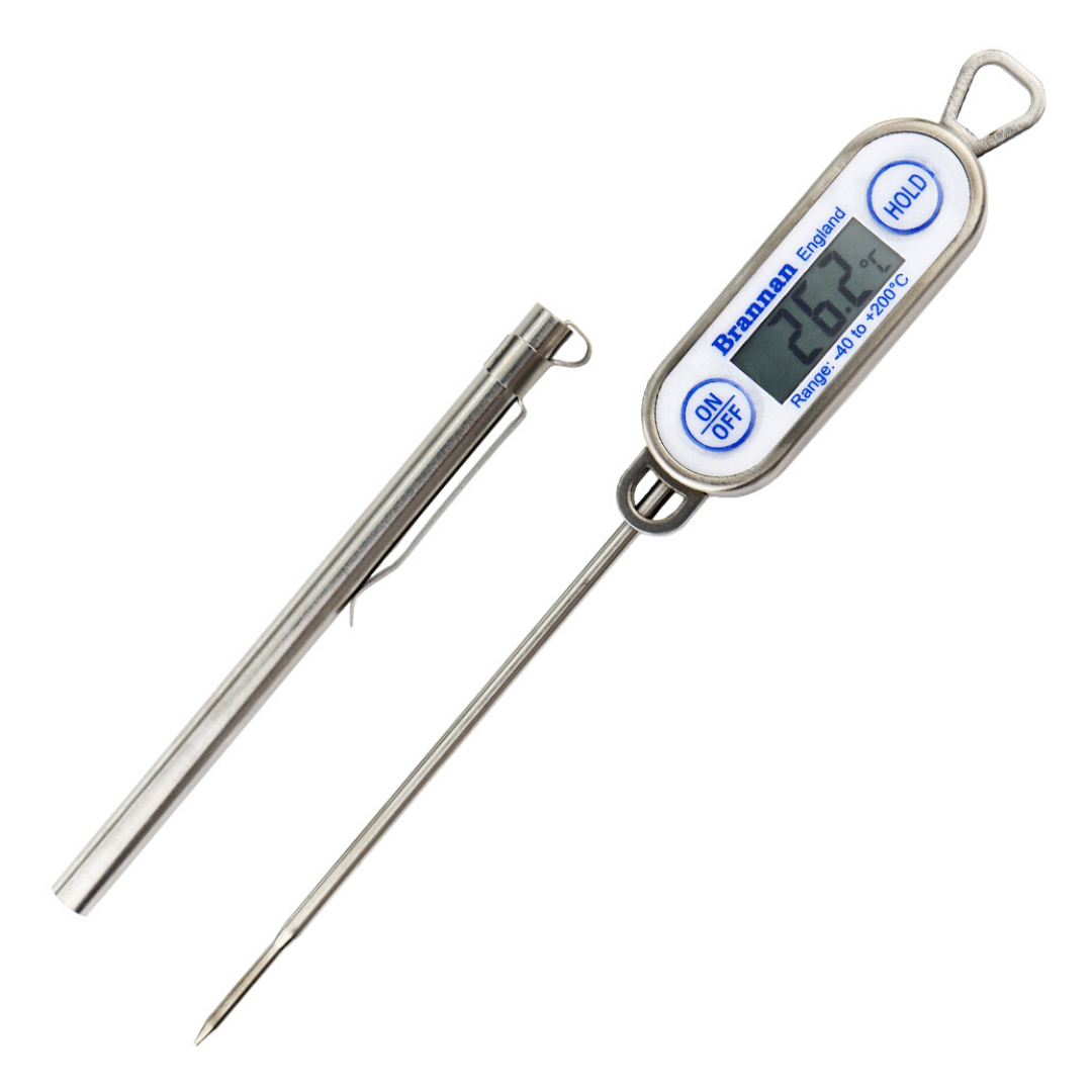 Digital Thermometer Temp Range 40+200°C Stainless Steel Water