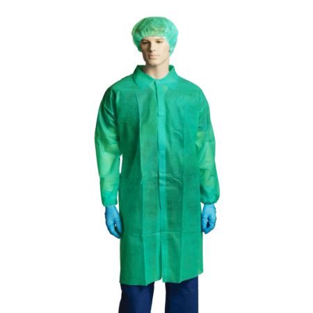 Polypropylene Labcoat – No Pocket – Green