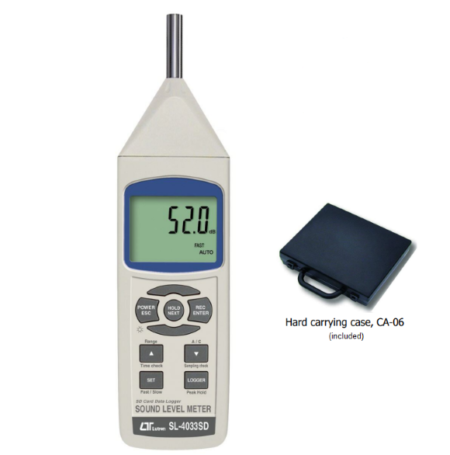 SL4033SD – Sound Level Meter, SD card real time data logger, Class 1