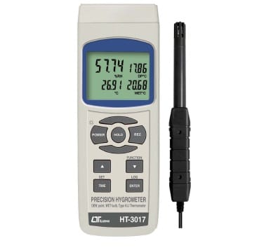 HT3017 – Precision Hygrometer with %RH, Wet Bulb, Dew Point, Temp., Type K/J