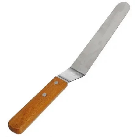 574101 - Spatula Angled Blade 110mm with 100mm Wooden Handle
