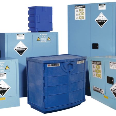 Blue Powder Finish Corrosive Cabinets