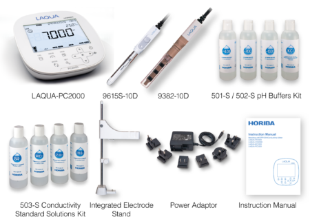 pH Meter Kit with Conductivity, ORP, ION, TDS, Salinity and Temp – LAQUA PC2000-S - Image 2