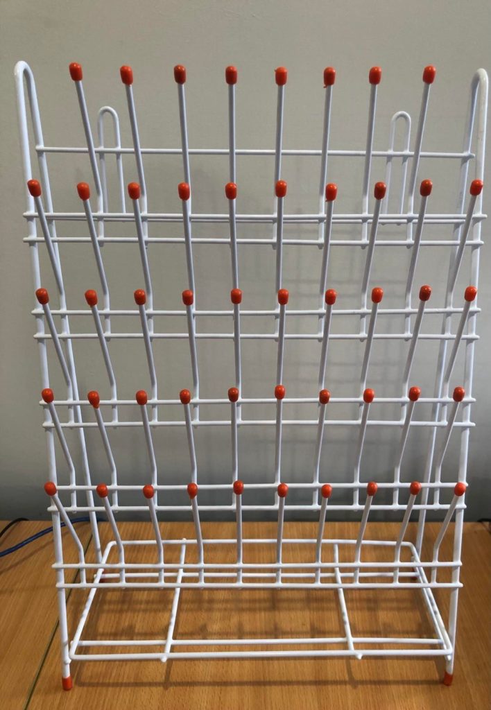 Draining Rack Bench or Wall Mounting - 48 Pegs - Australian Scientific