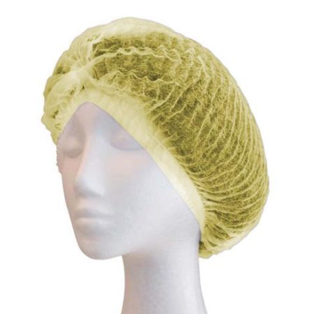 Polypropylene Crimped Beret - 21" - Yellow (Carton of 1000)