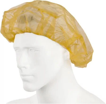 Polypropylene Bouffant Cap 21" - Yellow (Carton of 1000)