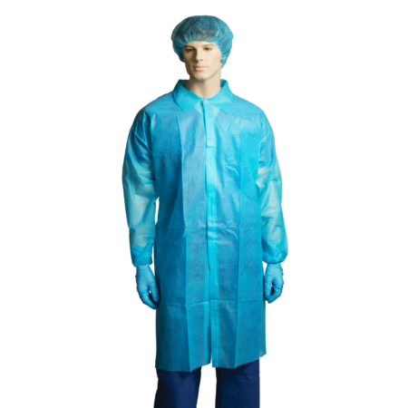 Polypropylene Labcoat - No Pocket - Blue