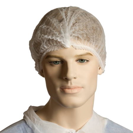 Polypropylene Crimped Beret - 21" - White (Carton of 1000)