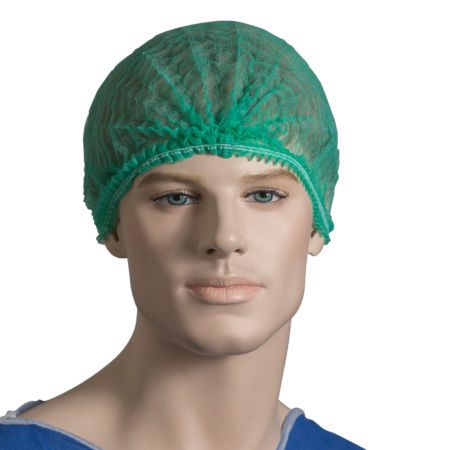 Polypropylene Crimped Beret - 21" - Green (Carton of 1000)