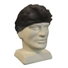 Polypropylene Crimped Beret - 21" - Black (Carton of 1000)