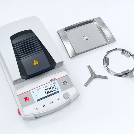 above image of disassembled moisture analyzer