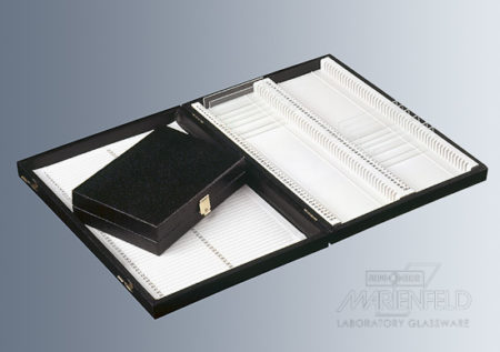 Storage boxes (wooden) for microscope slides 76 x 26mm - 100 Place