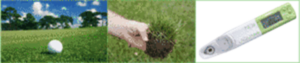 grass picture with golf ball and meter