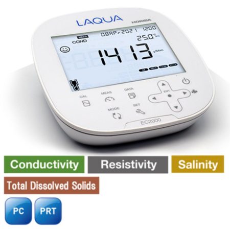 Conductivity Meter with Salinity, TDS, and Temp – LAQUA EC2000-S