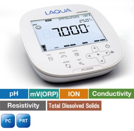 pH Meter Kit with Conductivity, ORP, ION, TDS, Salinity and Temp – LAQUA PC2000-S