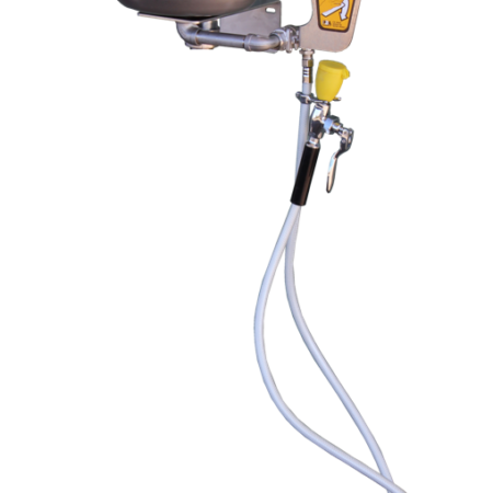 Eye Wash Aerated with SE920 Drench Hose, Hand Activated - Wall Mounted