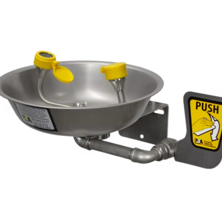 Speakman Wall Mounted Eye Wash, Hand Operated, Stainless Steel Bowl & Bracket