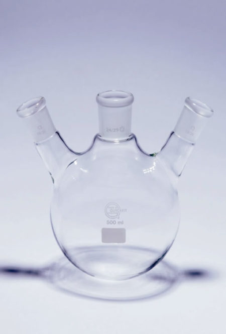 Round Bottom, Three Neck Flask - Nom Capacity 50ml (FR50/2S/11A)