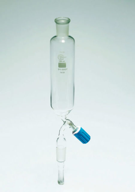 Dropping Funnel – Cylindrical, Stem in Line with Cone, GP Rotaflo Stopcock (D1/22GP)