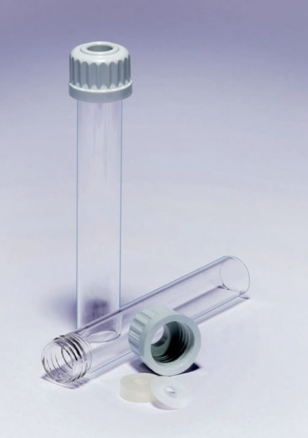 Plastic Screwcaps, Silicone Rubber Rings and Teflon Washers, Thread size 28* (QC28/21)