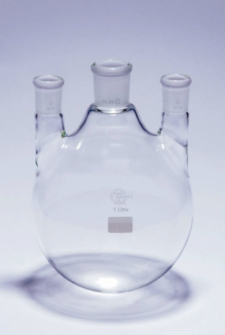 Round Bottom, Three Neck Flask - Nom Capacity 4000ml (FR4L/7S/44P)