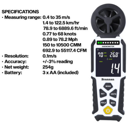 Anemometer with Temperature and Humidity - Image 2