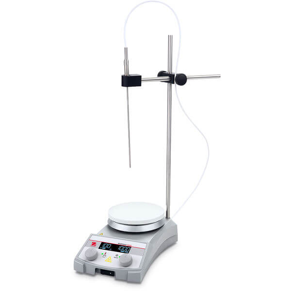 Hotplate with stirring kit including temperature probe and holder