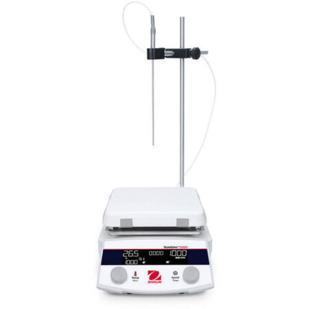 Hotplate with stirring kit including temperature probe and holder