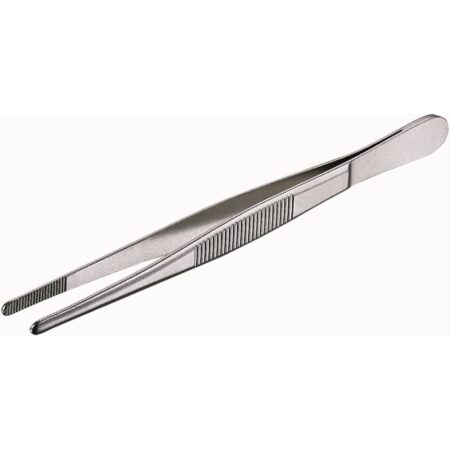 Forceps straight blunt tip