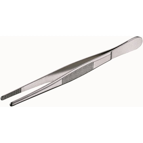 Forceps straight blunt tip
