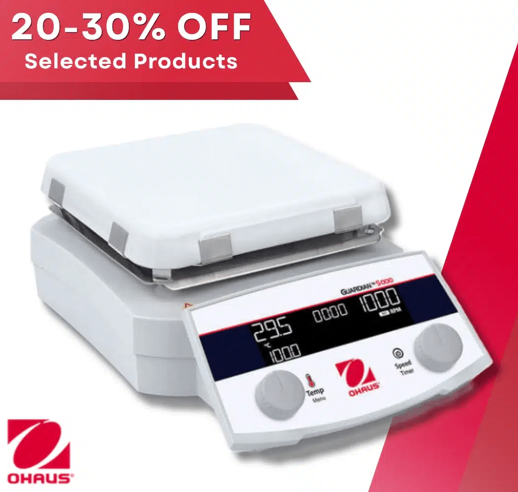 OHAUS hotplate stirrers 20-30% off selected products