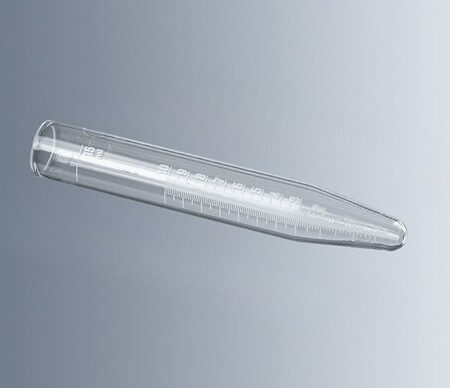 Centrifuge tube 15mL capacity borosilicate glass with graduations up to 10mL