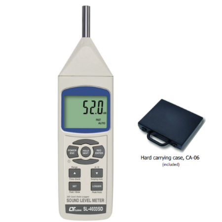SL4033SD – Sound Level Meter, SD card real time data logger, Class 1