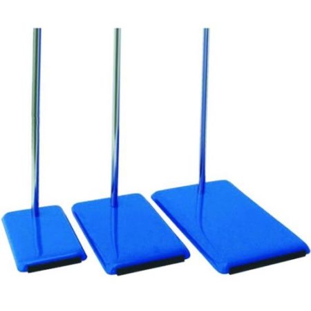 Retort Stand 160 x 100mm Blue Enamel with 50cm Rod