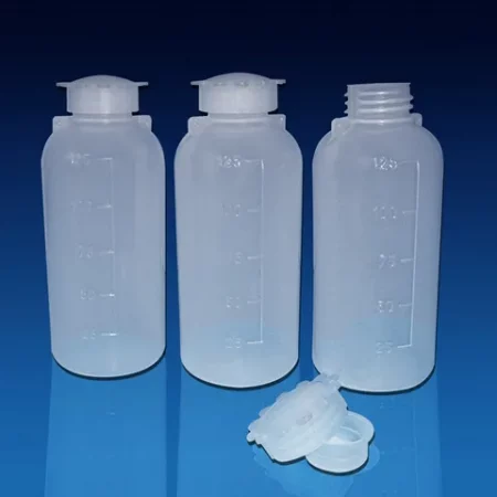 Plastic bottle with lid for storing liquids
