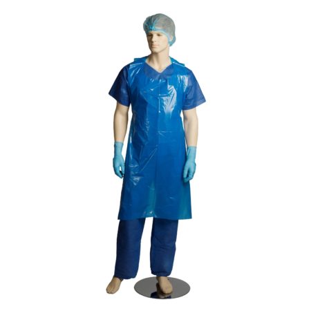 Polyethylene Apron Hanging/Tear-Off Blue 1250mm Long (Carton of 500)