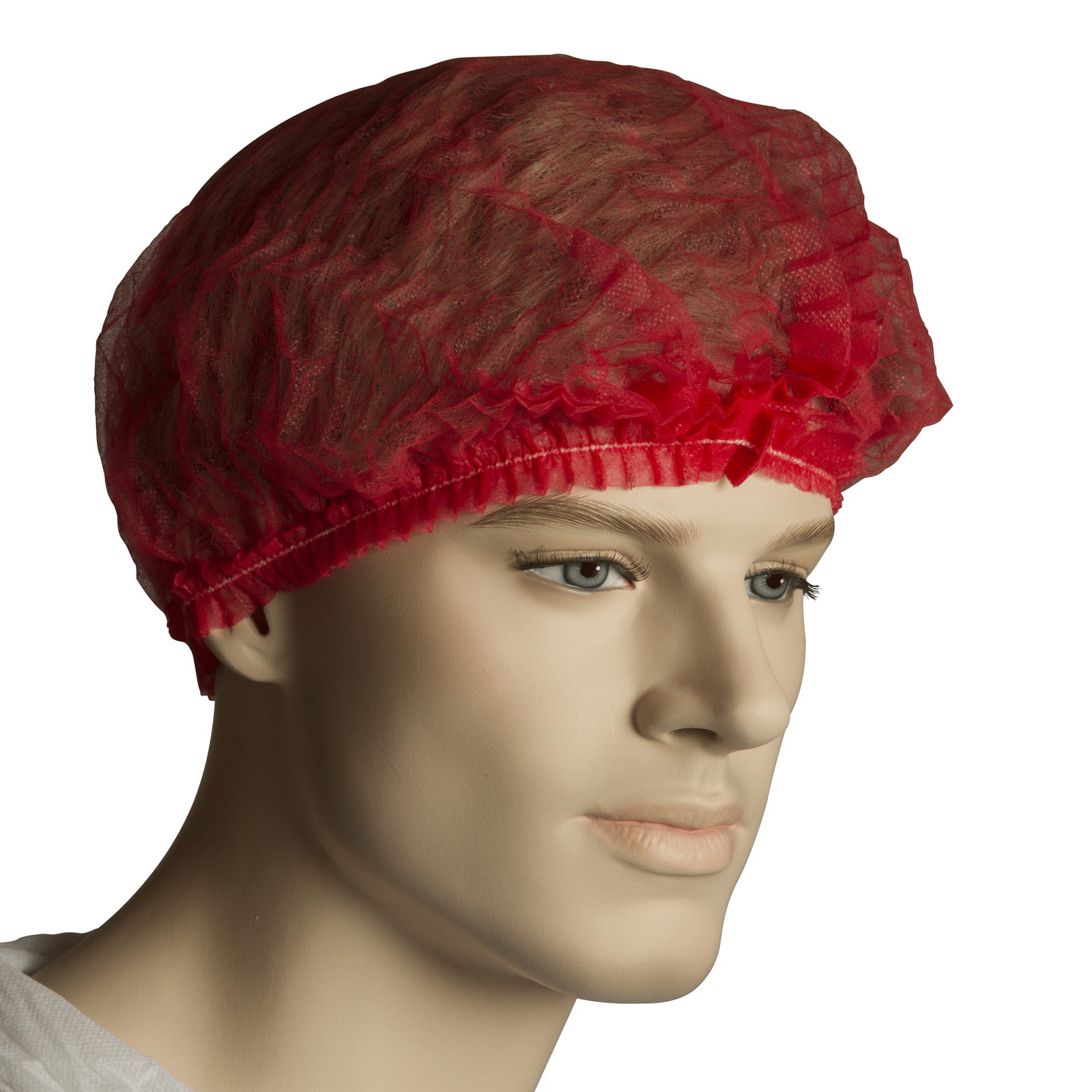 Polypropylene Crimped Beret - 21" - Red (Carton of 1000)