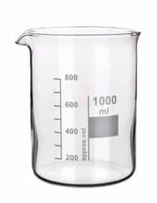 glass vessel or container for holding liquid