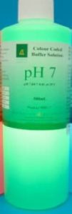 pH 7 calibration solution green