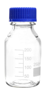 glass bottle to store chemicals