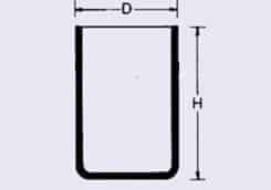 Silica Volatile Matter Determination Coking Crucible  B.S. 1016 (Part 1) - Transparent - 25x38mm (DxH)