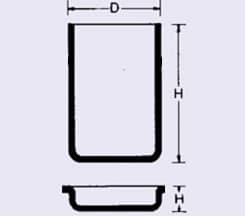 Silica Volatile Matter Determination Coking Crucible B.S. 1016 (Part 1) - Transparent