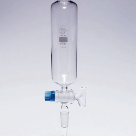 Dropping Funnel – Cylindrical, Stem in Line with Cone, Glass Stopcock (D1/62)