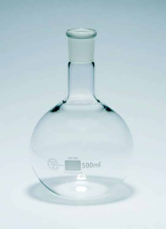 Round Bottom, Medium Neck Flask Nom Capacity 150ml, Socket Size 24/29